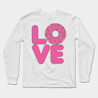 Love Donut Strawberry Long Sleeve T-Shirt